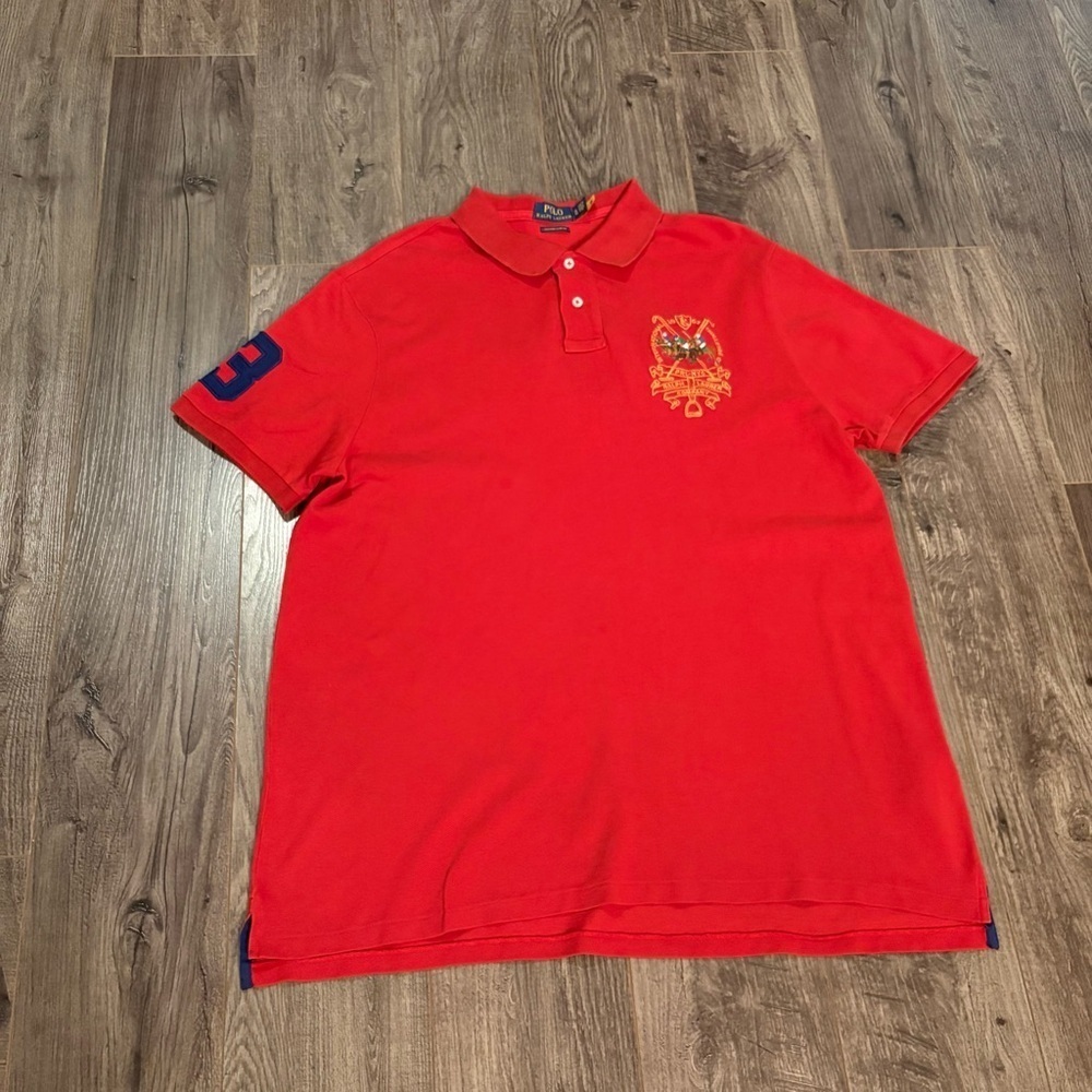 Polo Ralph Lauren Triple Pony Polo men’s shirt custom slim fit XL - Picture 2 of 16